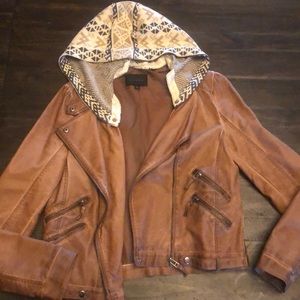 Light brown jacket with hood